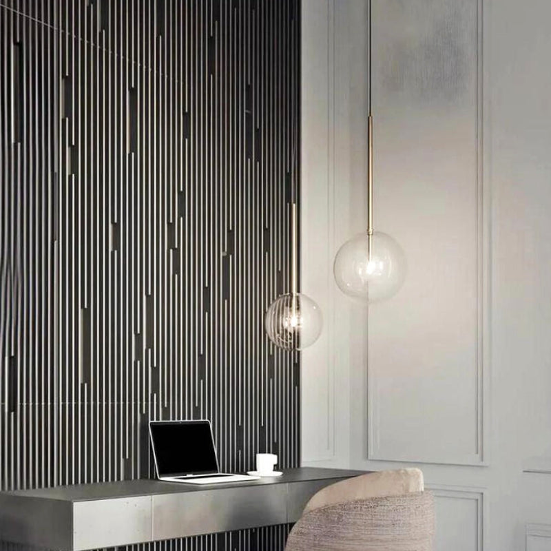 Suspension Boule Verre Design